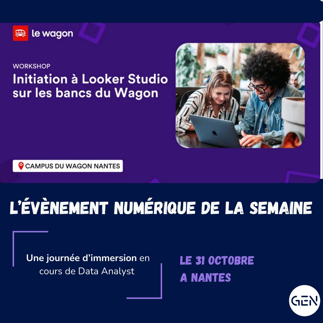 Envie de découvrir ce que c’est que d'être un(e) étudiant(e) en #data analyse ? Le Wagon vous invite à une journée en immersion sur le campus de Nantes.

📅 Date : le 31 octobre de 8h45 à 18h00

✨Infos et lien d'inscription :
ow.ly/62KG50TUbn0

#tech #numerique #formation