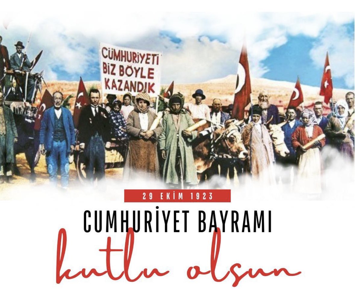 ataatasoy19's tweet photo. Cumhuriyet’imizin 101. yaşını kutlamanın büyük heyecanı ve onurunu hep birlikte yaşıyoruz.
Cumhuriyetimizin ikinci asrının aziz milletimize ve ülkemize,ilçemize hayırlı olmasını diliyor,tüm hemşehrilerimin Cumhuriyet Bayramını yürekten kutluyorum.
#Cumhuriyet101Yaşında🇹🇷 https://t.co/xb1QD8YKKU