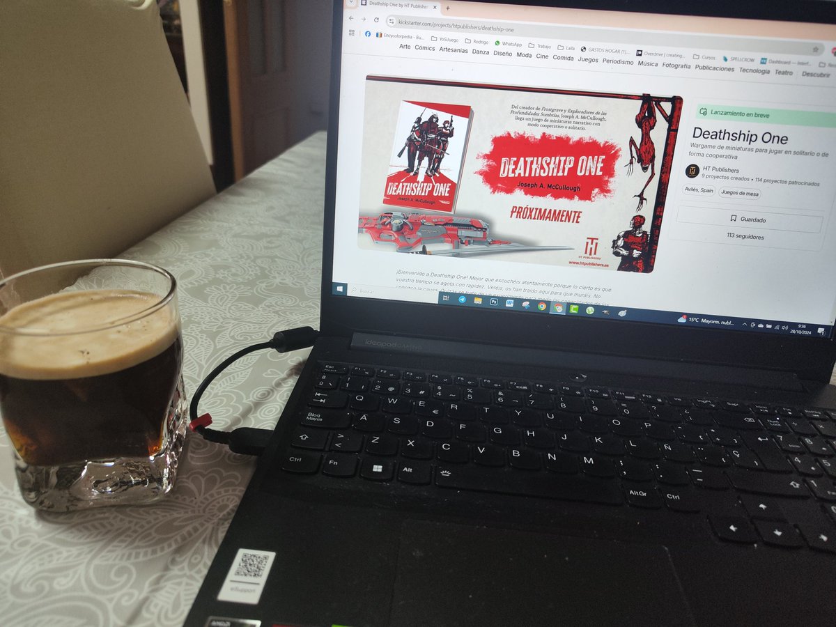 Yo debería estar haciendo algo relajante, o ejercicio terapéutico...
Pero es que hoy sale en @kickstarter uno de los manuales que he editado en @htpublishers
Así que aquí estamos mi café largo y yo, esperando a las 12

#wargames #Miniatures #Escaramuzas kickstarter.com/projects/htpub…