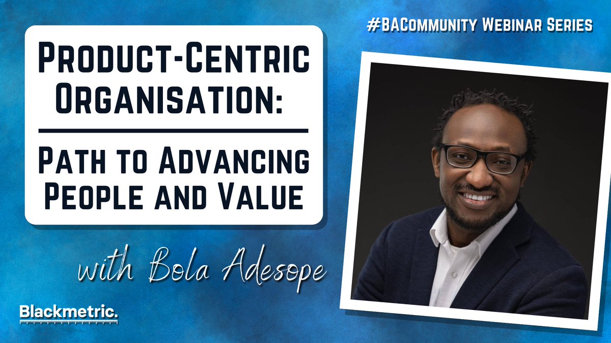 If you missed the recent webinar "Product-Centric Organisation: Path to Advancing People and Value" with Bola Adesope then you can watch the recording online now.

youtu.be/GSB4xrhVNP8?si…