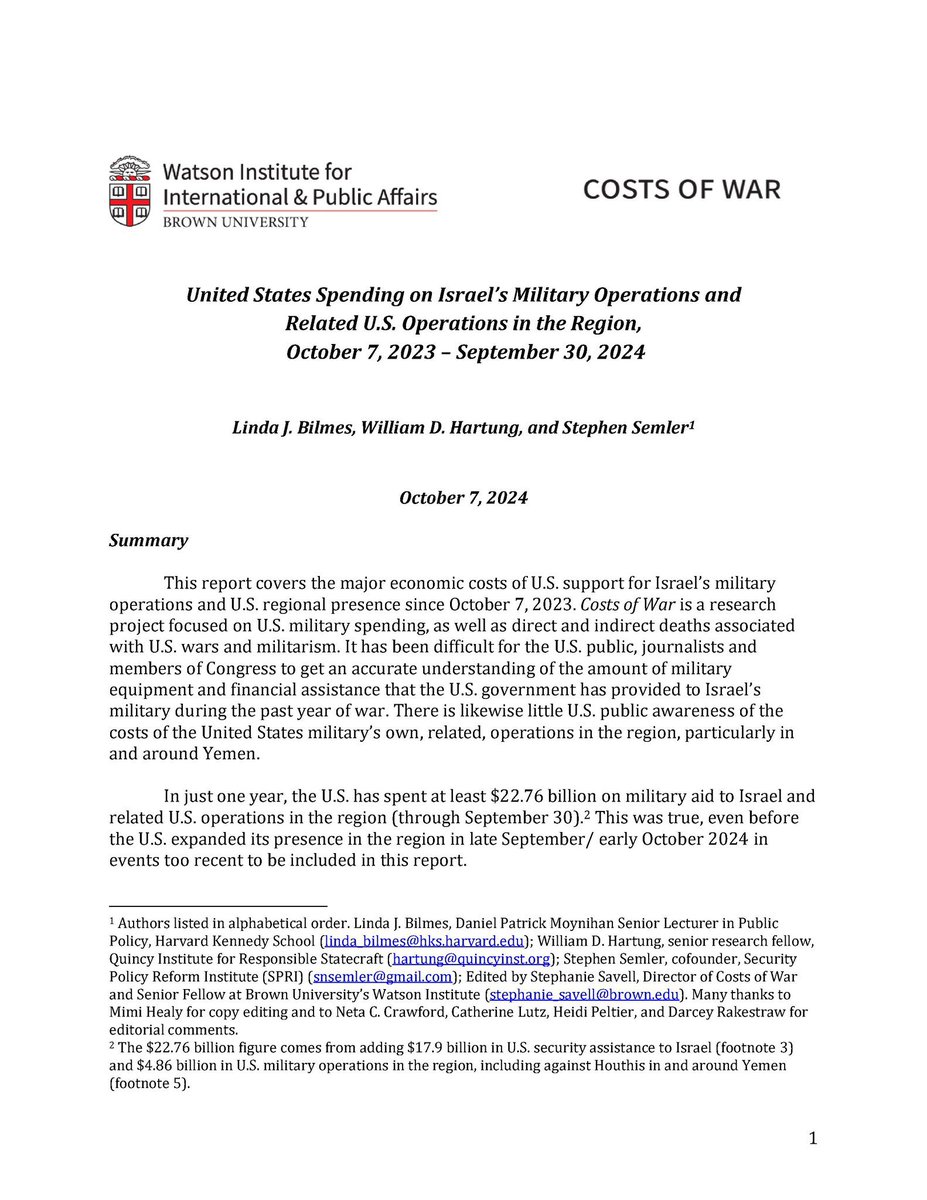 AbujomaaGaza's tweet image. American report:

US has paid over 70% of the cost of israeli genocide in #Gaza!

It is also American genocide!