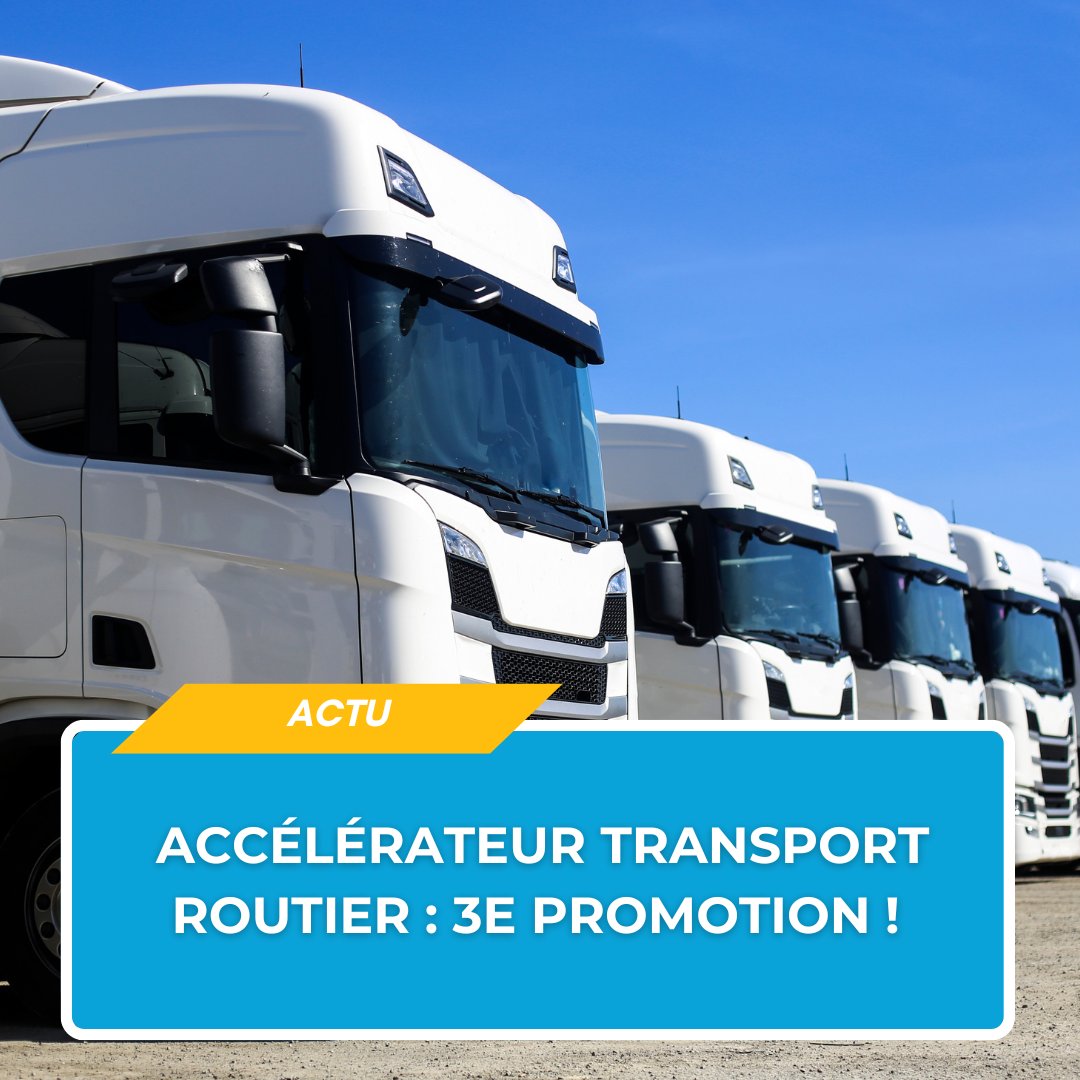 Bpifrance relance son Accélérateur Transport Routier avec une nouvelle promotion qui débutera en mars 2025.

Rendez-vous sur le site de l’Otre pour découvrir comment rejoindre le mouvement : otre.org/la-3eme-promot…

#Solutrans2025