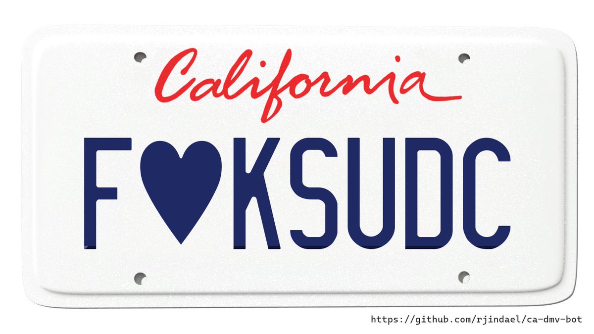 ca license plates tweet media