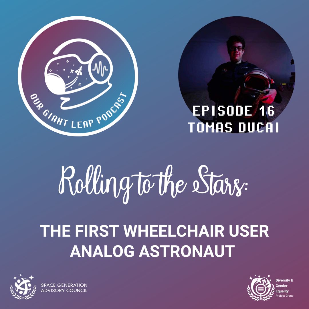 SGAC (@sgac) on Twitter photo ๐ New <a href="/ourgiantleap/">SGAC Diversity and Gender Equality Project Group</a> episode out now: "Rolling to the Stars: The First Wheelchair user Analog Astronaut." ๐ Tomas Ducai's inspiring story of inclusivity in space!
youtube : youtu.be/v4Q_ovA99f8
spotify : open.spotify.com/show/0wMOzsgJaโฆ
#OurGiantLeapPodcast #RadiOGLโจ ๐ New <a href="/ourgiantleap/">SGAC Diversity and Gender Equality Project Group</a> episode out now: "Rolling to the Stars: The First Wheelchair user Analog Astronaut." ๐ Tomas Ducai's inspiring story of inclusivity in space!
youtube : youtu.be/v4Q_ovA99f8
spotify : open.spotify.com/show/0wMOzsgJaโฆ
#OurGiantLeapPodcast #RadiOGLโจ