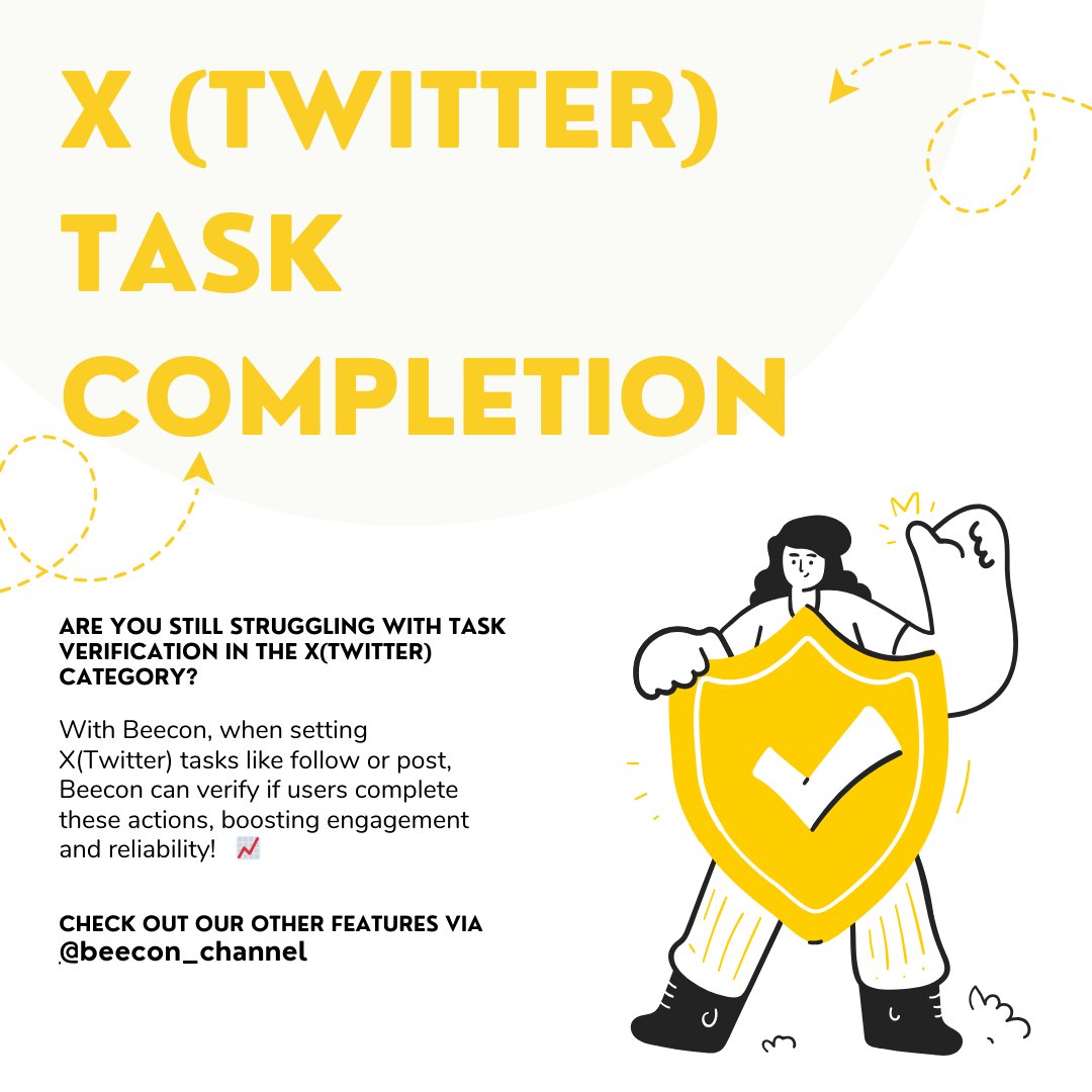💡 Beecon Tip:

Many projects struggle with low Twitter task completion rates because most products don’t verify whether users actually follow through.

With Beecon, when setting Twitter tasks like follow or post, Beecon can ✅ verify if users complete these actions, boosting