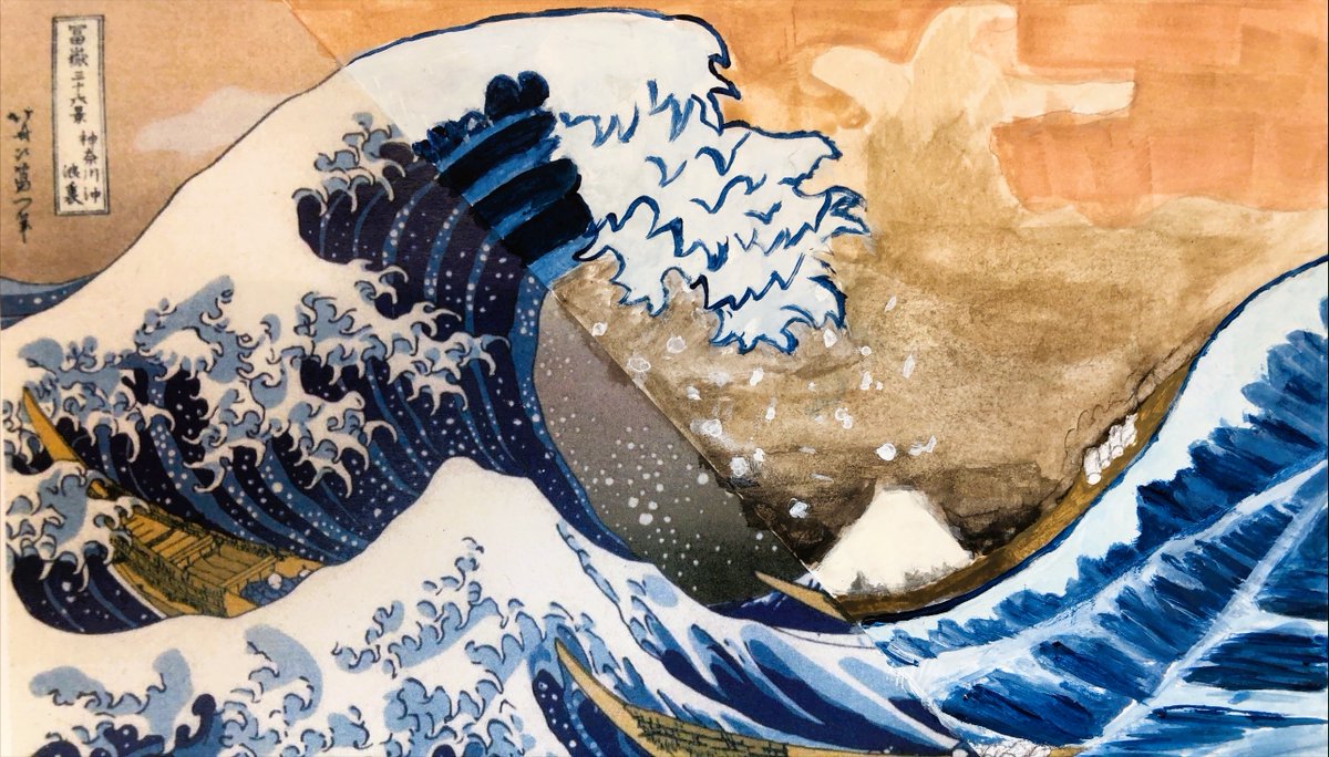 KGS_Art's tweet photo. Our 3rd Year students have been studying Hokusai's 'The Great Wave of Kanagawa' from 1831 🌊🇯🇵
@KGS1561 #hokusai https://t.co/yJCTkUqR1e