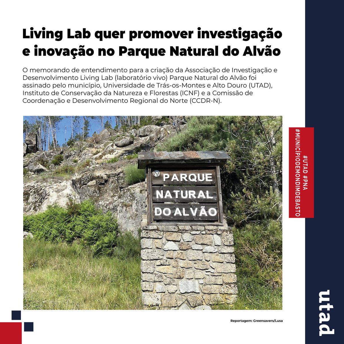 🍃🌲 Laboratório Vivo será espaço de investigação e de inovação para ajudar o território a enfrentar os desafios da sustentabilidade, ambientais e climáticos, 🌍💚

ℹ️ tinyurl.com/3aaysp3c

#UTAD #TerritórioDoSaber #UTADOndeMeEncontro