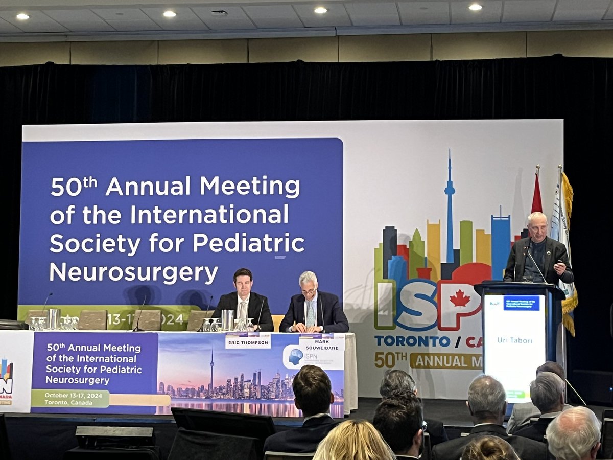 Invited speaker <a href="/Uri_Tabori/">Uri Tabori</a> takes the stage to deliver his lecture, “Transforming the lives of children and young adults with low grade gliomas in the era of precision medicine” #ISPN2024