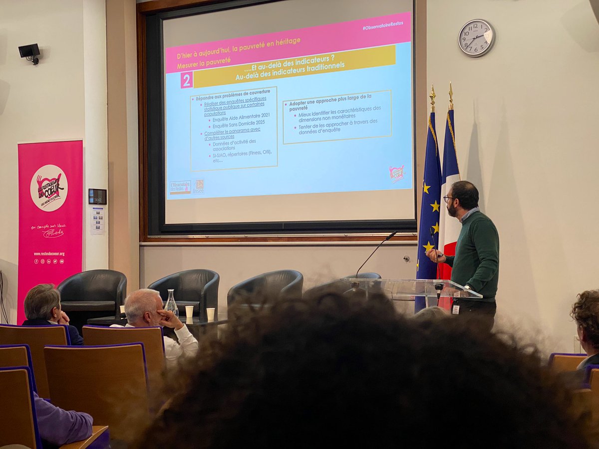 [#ObservatoireRestos] 
Des approches sont en cours avec     
<a href="/ATDQM/">ATD Quart Monde France</a> et @caritasfrance pour proposer d’autres indicateurs d’évaluation de la #pauvreté  pour rendre compte de la diversité et de la complexité - Thomas Lellouche - INSEE