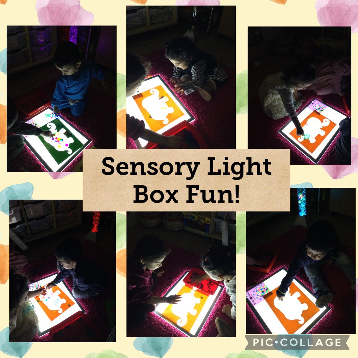 ECS_Keighley's tweet photo. In pre-school this week we have been reading the book “Elmer’s Weather”, @AndersenPress The children enjoyed using fine and gross motor skills to explore the sensory activities. #stickylearning #Literacy #50TTDBradford #04MakeYourMark https://t.co/Mha6SUjR0Z
