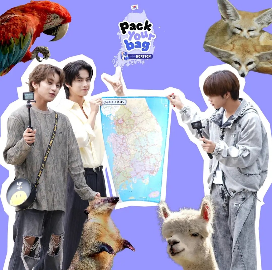 MarcusGlobal_'s tweet photo. [241016] HORI7ON 'PACK YOUR BAG' NEW VARIETY SHOW

Mark your calendars, ANCHORS! HORI7ON’s upcoming variety show "Pack Your Bag," presented by Koreanet, is just around the corner.

In this exciting show, the members embark on spontaneous trips across Korea, choosing their next destination by randomly marking a spot on the map. Each episode is full of surprises, and the first, airing on October 19th, will feature an unexpected animal encounter—one you won't want to miss!

If you're excited about a possible giveaway to celebrate the launch, share your thoughts in the comments. Get ready for the adventure! 💪🏻🗺️

🔗: https://t.co/kot1qscQvm

#PackYourBag #HORI7ON #호라이즌 #MARCUS #마커스 @HORI7ONofficial