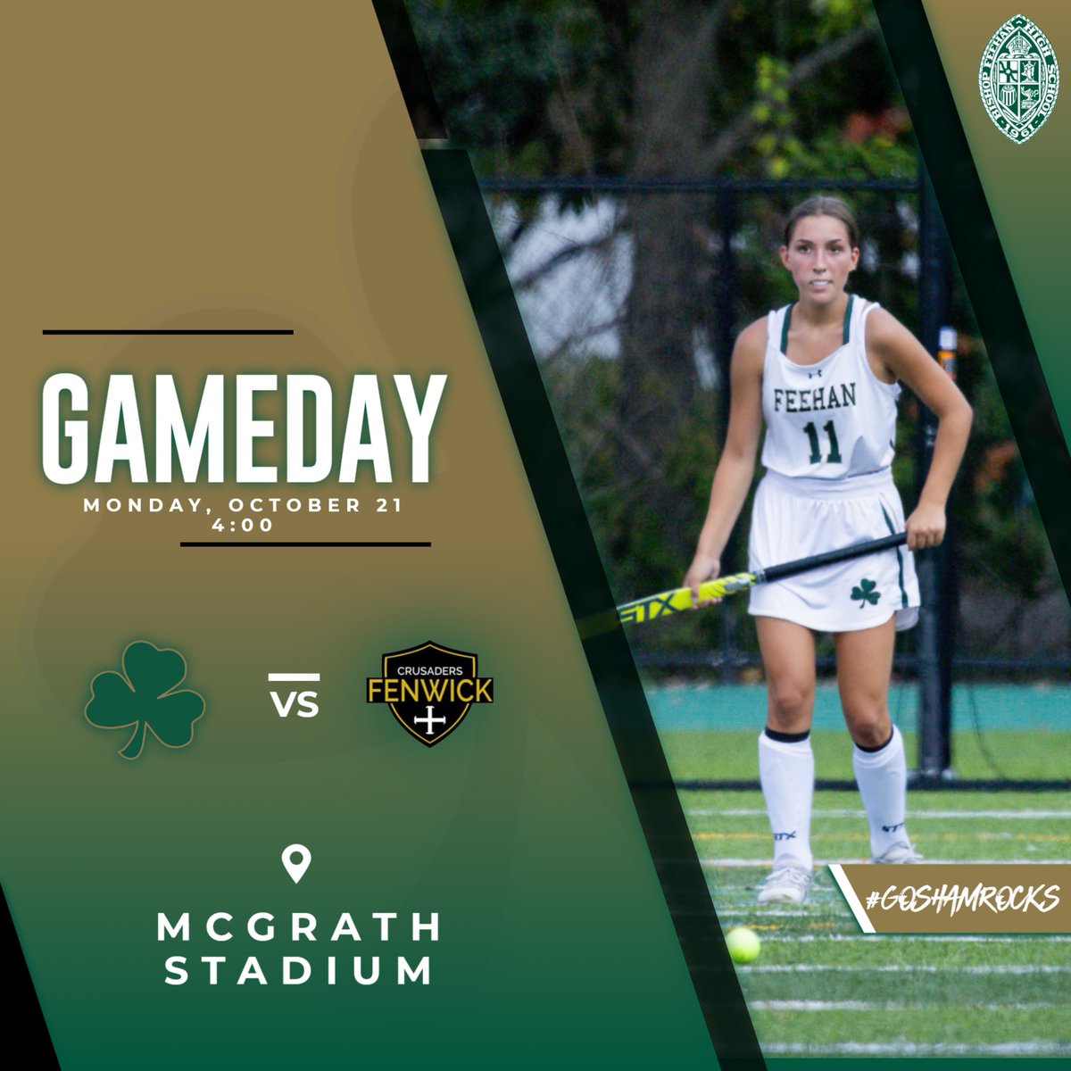 Bishop Feehan Athletics (@feehanathletics) on Twitter photo GAMEDAY!!
<a href="/Feehan_Fhockey/">Bishop Feehan Field Hockey</a> vs <a href="/We_Are_Fenwick/">Fenwick Crusaders</a>
⏰4:00 📍McGrath Stadium
#GoShamrocks GAMEDAY!!
<a href="/Feehan_Fhockey/">Bishop Feehan Field Hockey</a> vs <a href="/We_Are_Fenwick/">Fenwick Crusaders</a>
⏰4:00 📍McGrath Stadium
#GoShamrocks
