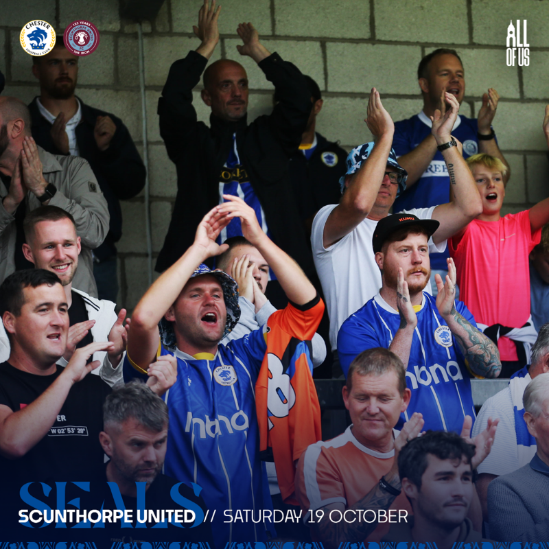 ChesterFC's tweet photo. Less than 1โฃ5โฃ0โฃ tickets remain on the Harry Mac for Saturday's game! ๐
#AllOfUs | #CFCSCU