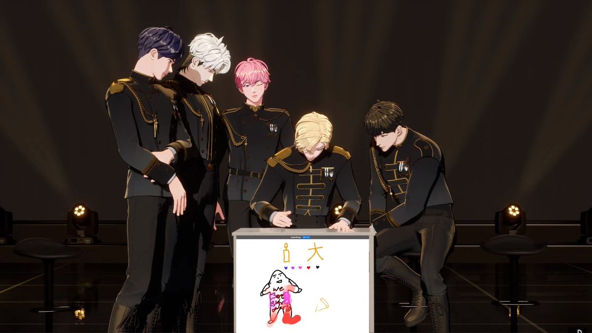 💗우웅? 아무도 카메라를 안보네?
모두가 패드에 집중했을때 펼쳐지는 복숭아애교쇼