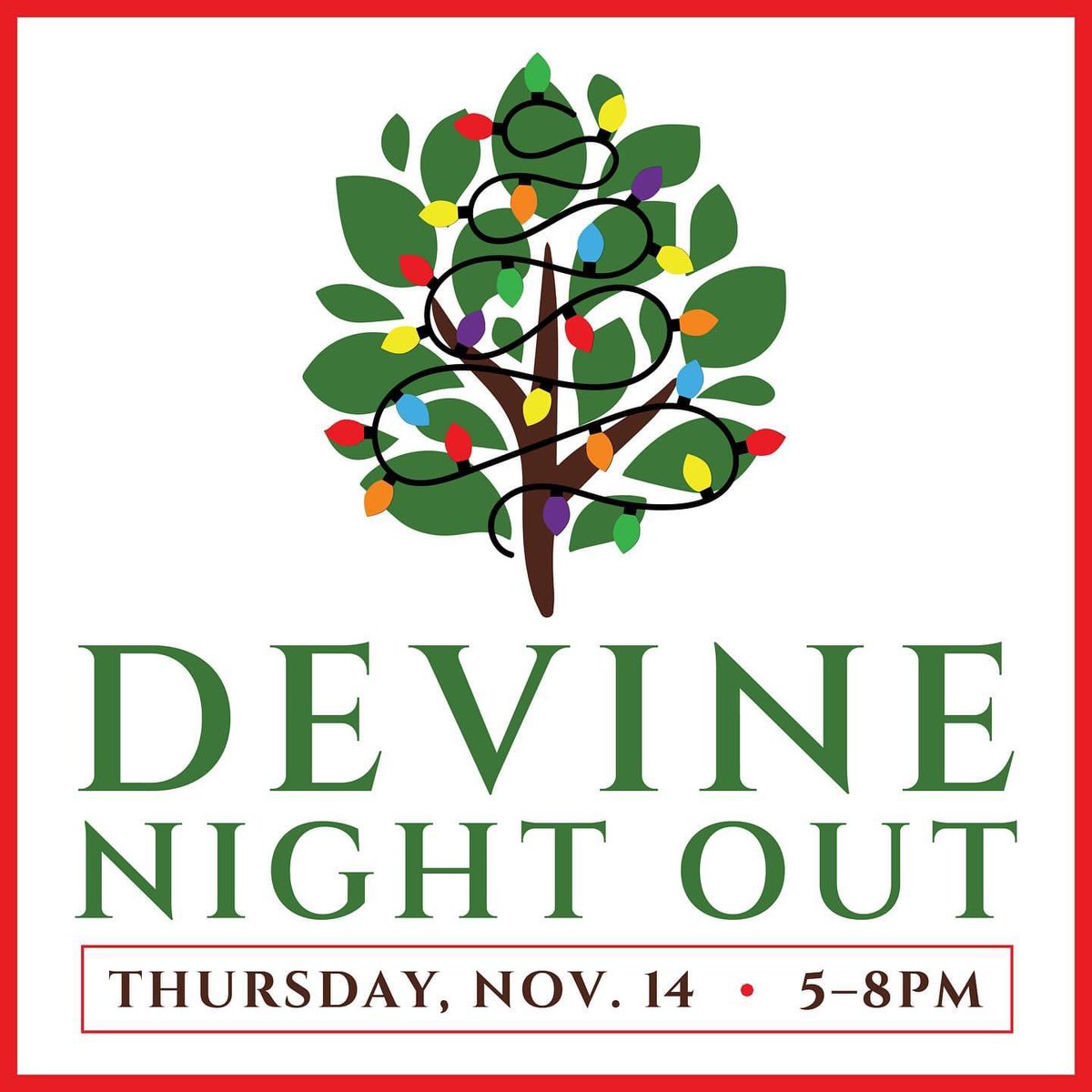 We can’t wait to see you at Devine Night Out happening Thursday, November 14. 
👉 Stores, businesses and restaurants will be open – featuring lots of amazing specials to kick off your holiday season. 
#shoplivedinedevine #devinestreet #supportlocal #columbiasc