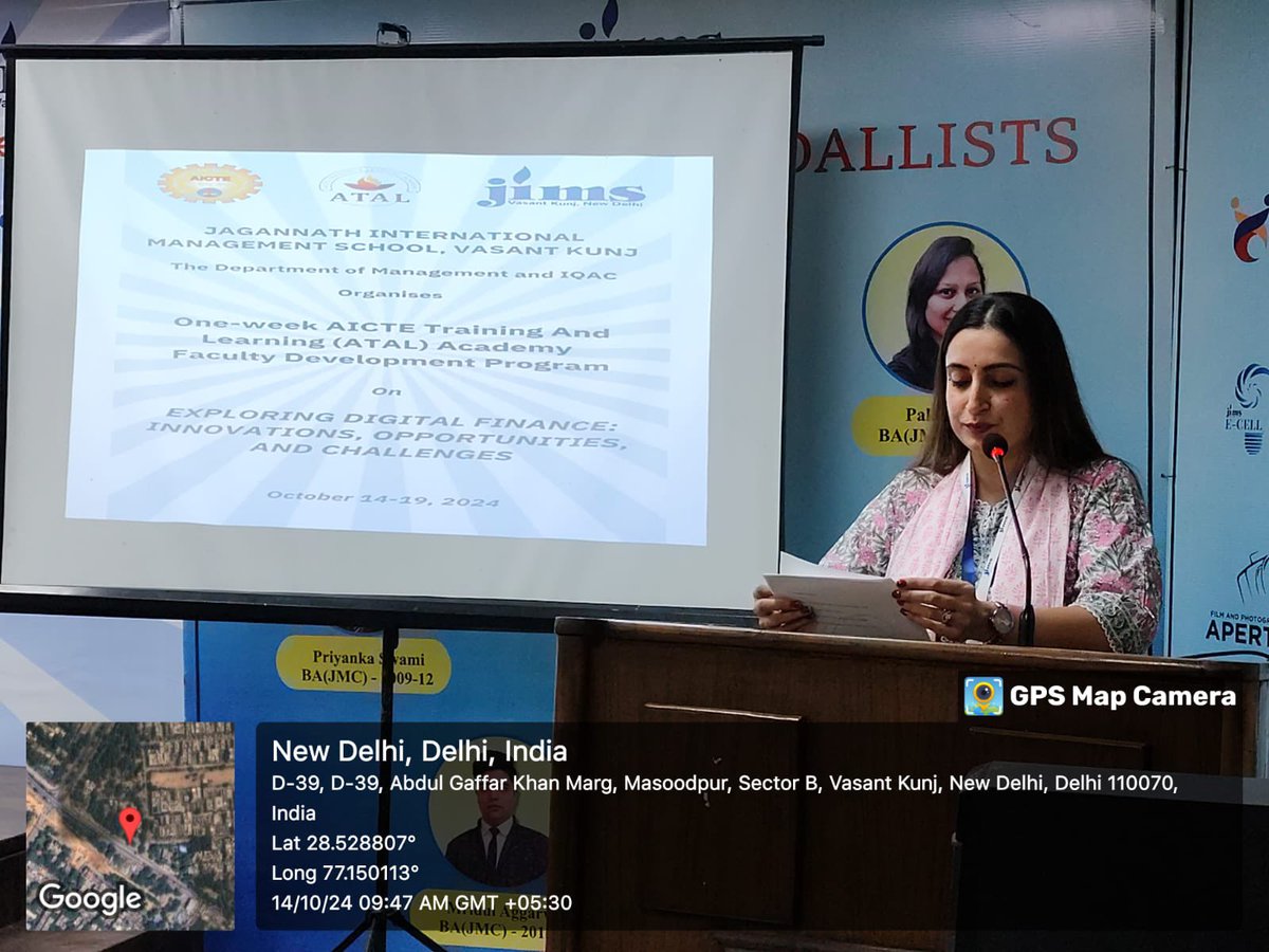 JIMSVK's tweet image. 14-10-2024 marked inaugural of one- week AICTE ATAL FDP on "Exploring Digital Finance: Innovation, Opportunities and Challenges" by our Director Prof.Ravi K. Dhar,organised by JIMS. 🌟📚📉
#JIMS #FinanceWorkshop #TimeSeriesAnalysis #RSoftware #LearningTogether #Networking #Growth