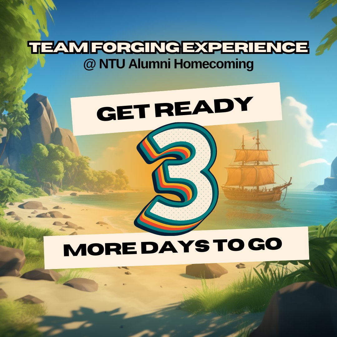 AhaMoment_AMI's tweet image. Only 3 days left! 🥳 Get ready for an unforgettable experience at NTU Alumni Homecoming. Aha Moment Innovation is excited to bring you the TEAM FORGING serious game—an engaging and fun way to reconnect and strengthen bonds. Don&apos;t miss out! #NTU #TeamForging #AhaMomentInnovation