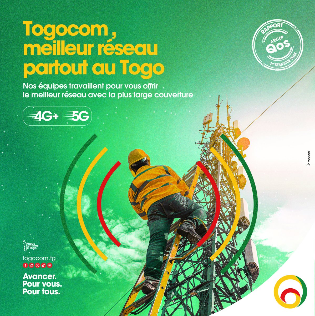 YasTogo's tweet image. 𝗧𝗼𝗴𝗼𝗰𝗼𝗺, 𝗺𝗲𝗶𝗹𝗹𝗲𝘂𝗿 𝗿𝗲́𝘀𝗲𝗮𝘂 𝗽𝗮𝗿𝘁𝗼𝘂𝘁 𝗮𝘂 𝗧𝗼𝗴𝗼 !

Nos équipes travaillent d'arrache-pied pour vous offrir le meilleur réseau 4G+ avec la meilleure couverture sur l'ensemble du territoire national !

#Togocom #RéseauDeConfiance #4GPlus #5G