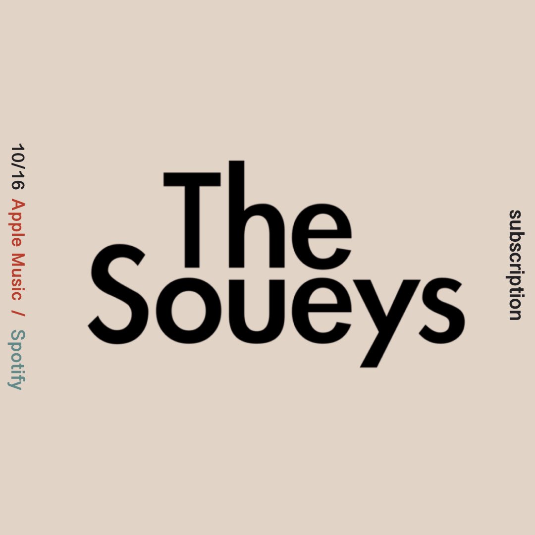 TheSoueys's tweet photo. 本日、Apple Music &amp; Spotifyにてサブスク解禁 https://t.co/f3ynGfvadW