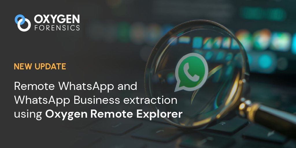 oxygenforensic's tweet photo. It’s time for another #Oxygenblog!
Save travel costs and resources of corporate investigations. Read how Oxygen Remote Explorer remotely extracts WhatsApp &amp; WhatsApp Business data from Androids:  https://t.co/2bBBjJ9nNJ

#RemoteCollection #RFID https://t.co/u6jHjf2B5L