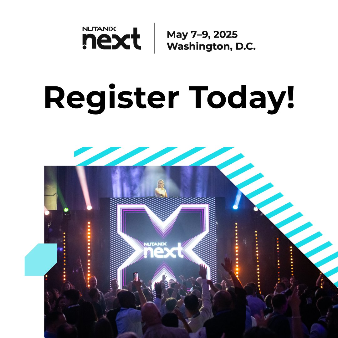 Registration for #NEXTconf 2025 is live! 🚨 

Join us in D.C. to discover how #hybridmulticloud simplifies, secures, and streamlines IT management—no matter how many apps you’re running or where you’re running them: ntnx.com/3BKgSGE