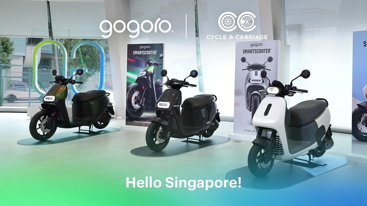 WeAreGogoro's tweet photo. After a year-long sandbox project, we’re unveiling our new showroom in Singapore with our partner Cycle &amp; Carriage.

Join us in embracing the future of urban mobility!
📍Showroom location: 330 Ubi Rd 3, Singapore 408650
#Gogoro #SwapAndGoGlobal https://t.co/15ItrOSl7e