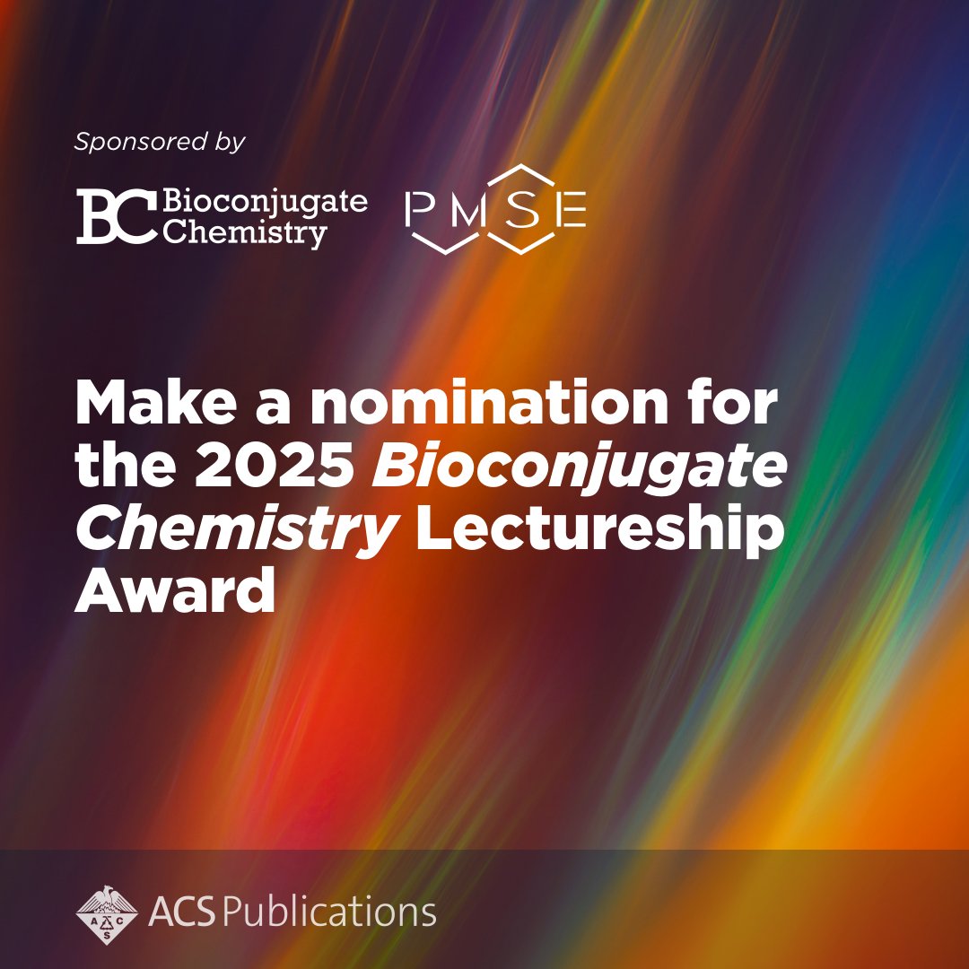 Bioconjugate Chem (@bioconjchem) on Twitter photo Nominations are open for the 2025 <a href="/BioconjChem/">Bioconjugate Chem</a> Young Investigator Award! <a href="/acspmse/">ACS PMSE Division</a>
⏰ Submit yours by Dec 1 ⏰
Self-nominations are welcome!
Submit here ➡ americanchemical.co1.qualtrics.com/jfe/form/SV_9B… Nominations are open for the 2025 <a href="/BioconjChem/">Bioconjugate Chem</a> Young Investigator Award! <a href="/acspmse/">ACS PMSE Division</a>
⏰ Submit yours by Dec 1 ⏰
Self-nominations are welcome!
Submit here ➡ americanchemical.co1.qualtrics.com/jfe/form/SV_9B…
