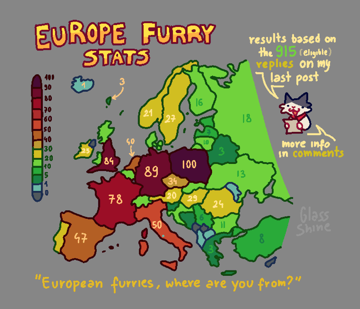 GlasssShine's tweet photo. European furry stats based on my little experiment https://t.co/bij3tecwUn