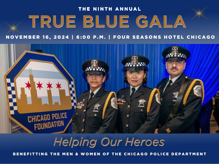 CPDFoundation's tweet photo. We are just one month away from our 9th Annual True Blue Gala! 🌠 Sponsorships and tickets are available at https://t.co/0EHWiUUXWZ. Don't miss this opportunity to celebrate and support our heroes of the @Chicago_Police. 
#cpf #cpd #TrueBlue2024 #HelpingOurHeroes https://t.co/93usAeGZ0r