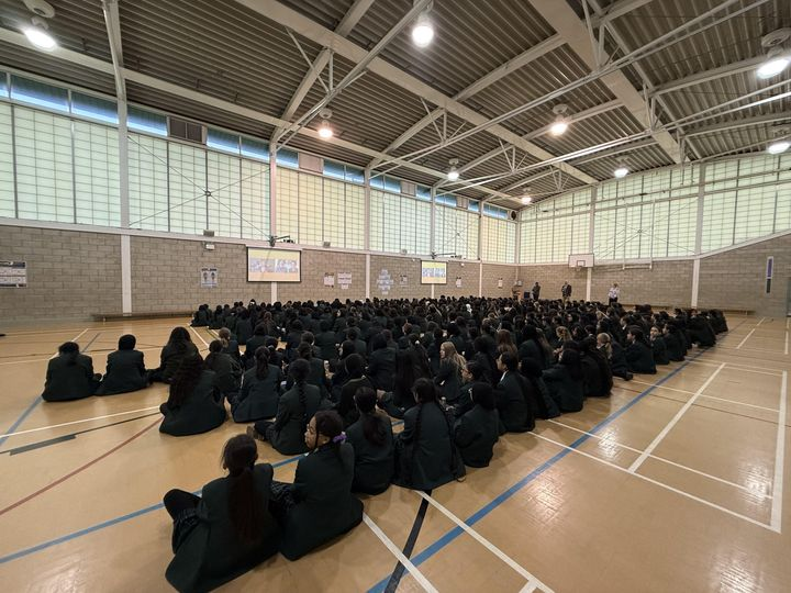 Year 7, 8 and 9 students joined the <a href="/SanctuaryFd/">Sanctuary Foundation</a> Great Big Assembly Live with <a href="/krishk/">Dr Krish Kandiah OBE</a> and @ringlet_gemas part of #BlackHistoryMonth2024 where schools all across the country came together to celebrate diversity and inclusion.