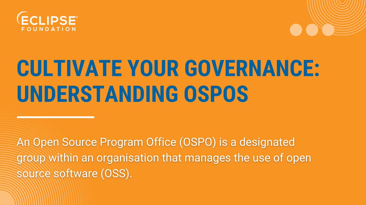 Eclipse Foundation (@eclipsefdn) on Twitter photo 🚨New blog series!
Whether you’re looking to establish an OSPO, refine your practices or understand the significance of #opensource management, this series by <a href="/flzara/">Florent Zara 🐧</a> will provide the insights and guidance you need.
⚡️Read the first blog: hubs.la/Q02Tsf-60
<a href="/OSPOAlliance/">OSPO Alliance</a> 🚨New blog series!
Whether you’re looking to establish an OSPO, refine your practices or understand the significance of #opensource management, this series by <a href="/flzara/">Florent Zara 🐧</a> will provide the insights and guidance you need.
⚡️Read the first blog: hubs.la/Q02Tsf-60
<a href="/OSPOAlliance/">OSPO Alliance</a>