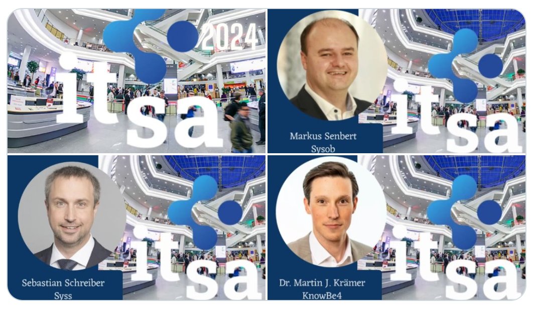 netzpalaver's tweet photo. Expertenstatements zur it-sa 2024 - was sind die Highlights, die wichtigsten Trends und Visionen
@KnowBe4
@sysob
#Syss
#Sicherheitsmesse #Cybersecurity #itsa2024 #ITSicherheit
Weitere Statements zur #itsa
https://t.co/eff0L8ghdD https://t.co/xV7BnujtBN