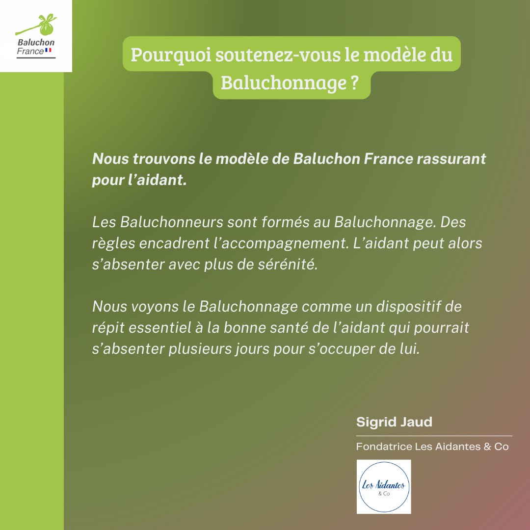 baluchonfrance's tweet photo. "Rassurant pour l’aidant", le #Baluchonnage concerne aussi les salariés aidants. Les Aidantes &amp; Co proposent des solutions sur mesure aux entreprises dans leur accompagnement auprès des salariés #aidants. Merci à elle pour ce précieux témoignage et son soutien à Baluchon France ! https://t.co/tjRQSyvEeR