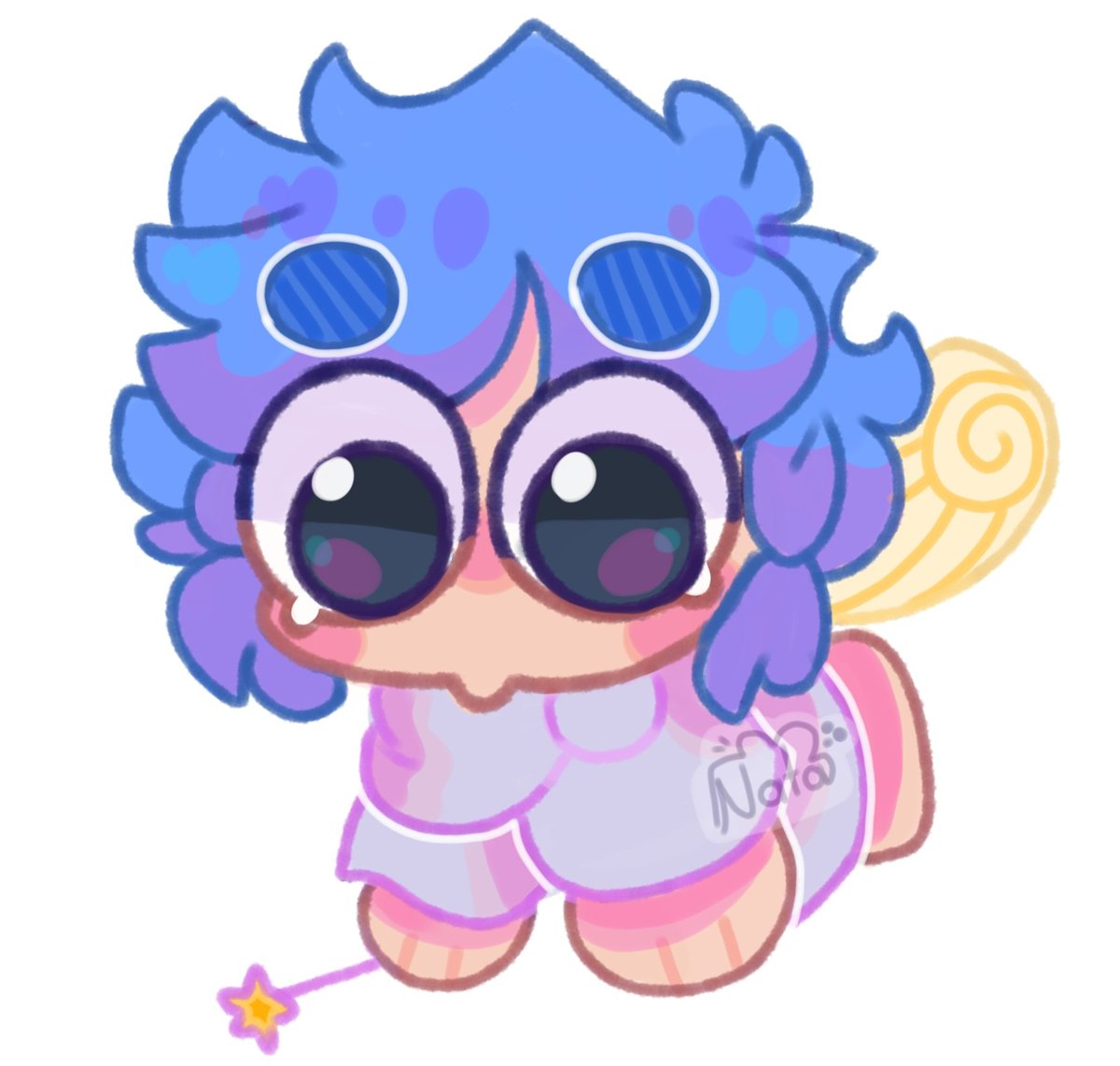 #CoMPaSTober2024 #CoMPaS 
Dia 16:Hada 🧚‍♂️✨️💙

Alguien recuerda al Hado madrino? :>