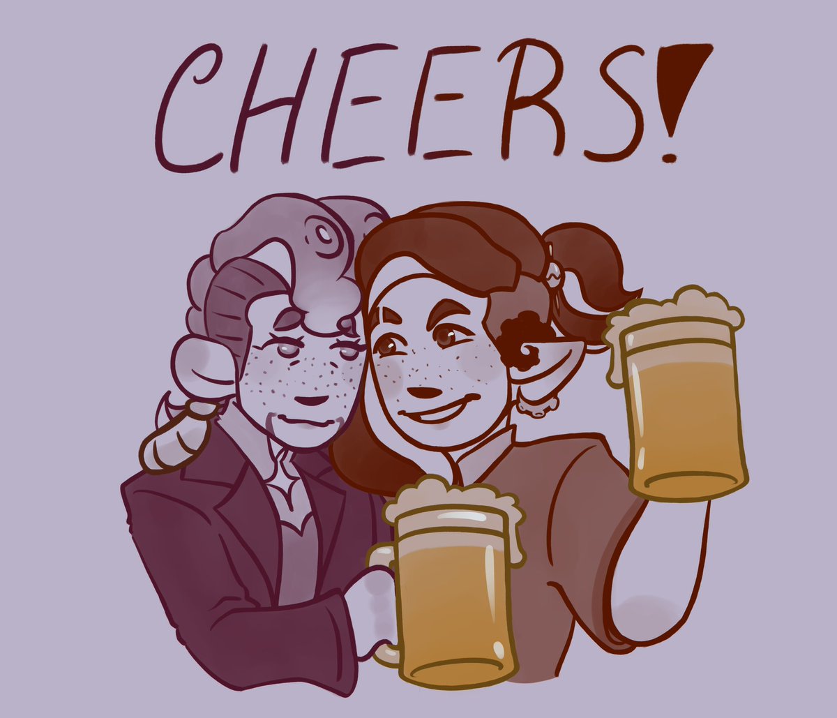 Old friends reunited 
(I’m exploding these two gingers with my mind LOL)

#Splatoon3 #splatoonart