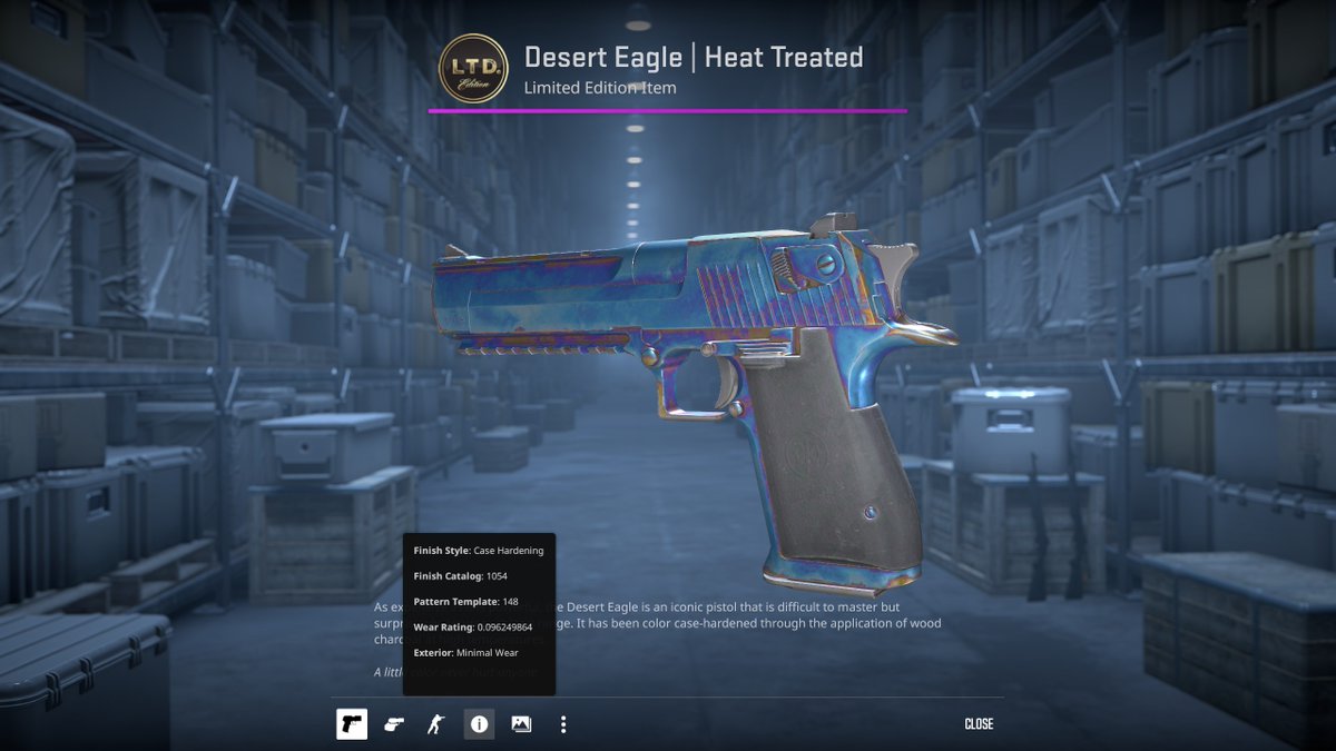 Lingunni1's tweet photo. I got a MW 0.09624 T1 Blue gem Deagle | Heat Treated that'll be tradable tomorrow, reckon I might just auction it on CS Float for a couple of days🤔 https://t.co/bGyg8Eb3G9