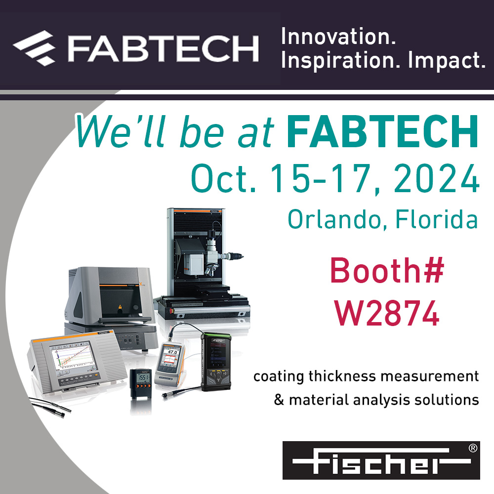 Fischerscope's tweet image. DAY 2 at #FABTECH2024 
We're in the West Building, in the Finishing section. Booth# 2874
See our coating thickness measuring &amp;amp; material analysis instruments up close! 

#surfacefinishing #fabricating #coatingstechnology #welding
#FABTECH