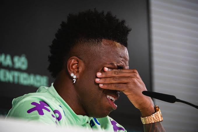 Vinicius after seeing Messi scored a hattrick before the Ballon d’Or ceremony