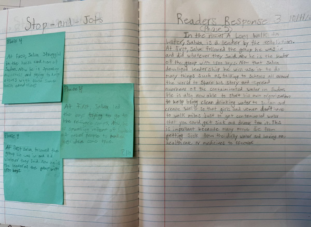 MissTHanes's tweet photo. Unit 1 focus skill: MASTERED ✅ 7th grade ELA learners advanced through all five phases of our character development learning progression! Now they will apply their skills to our independent Book Club unit 📚✏️  @MineolaMS https://t.co/6lfyOhZJxO
