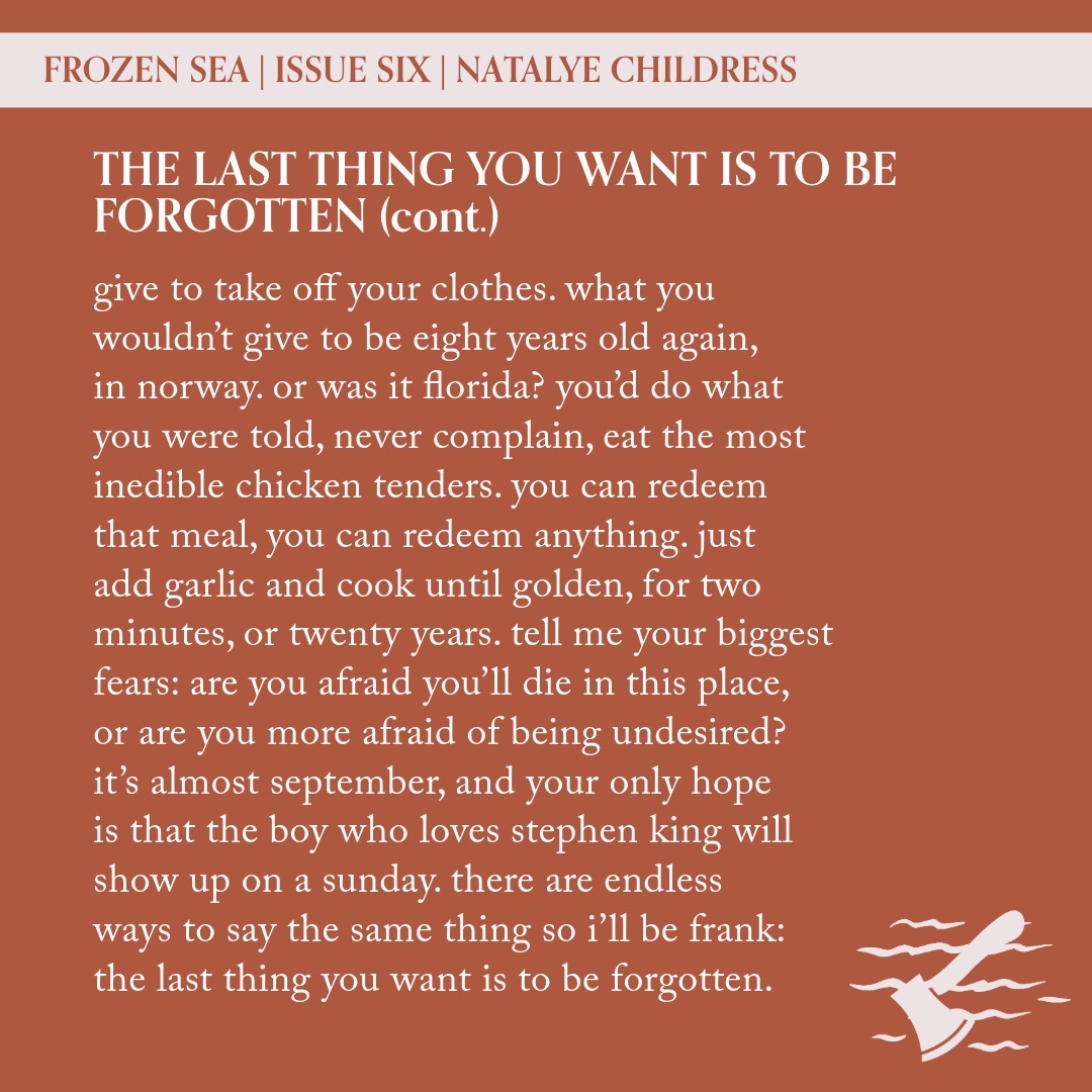 Yesterday, <a href="/frozenseapoetry/">Frozen Sea</a> published a new poem of mine. Read it below and check out Issue 6: frozensea.org/issue-six