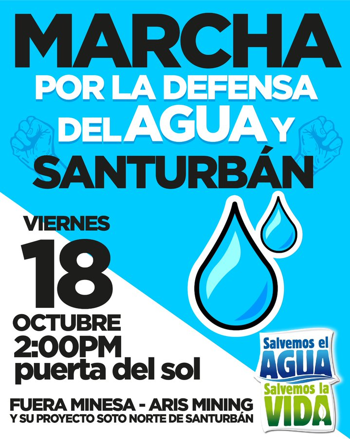 PlataformaUPB's tweet photo. #Santander | El @ComiteSanturban convocó a una macha por la #DefensaDelAgua y #Santurbán, el próximo viernes 18 de octubre. #Bucaramanga #Minesa
⏰2:00 p.m.
📍Puerta del Sol https://t.co/XJgFhHaUFe