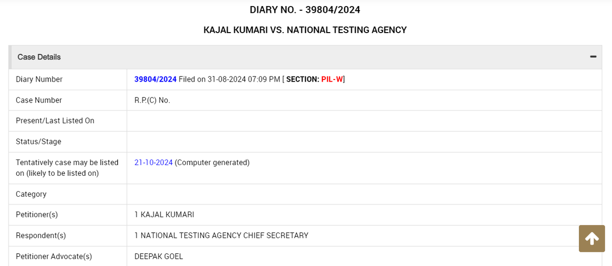muralinarumugam's tweet photo. Finally, after 46 days, the Hon'ble Supreme Court of India has taken up the review petition filed on August 31, 2024, against its #NEETUG verdict.

The matter is likely to be listed on October 21, 2024.

#NEET #NEETUG2024 #NEETScam #NEETPaperLeak #NEETPaperLeak2024 #NTA #CBI https://t.co/EaqVvcjhhG