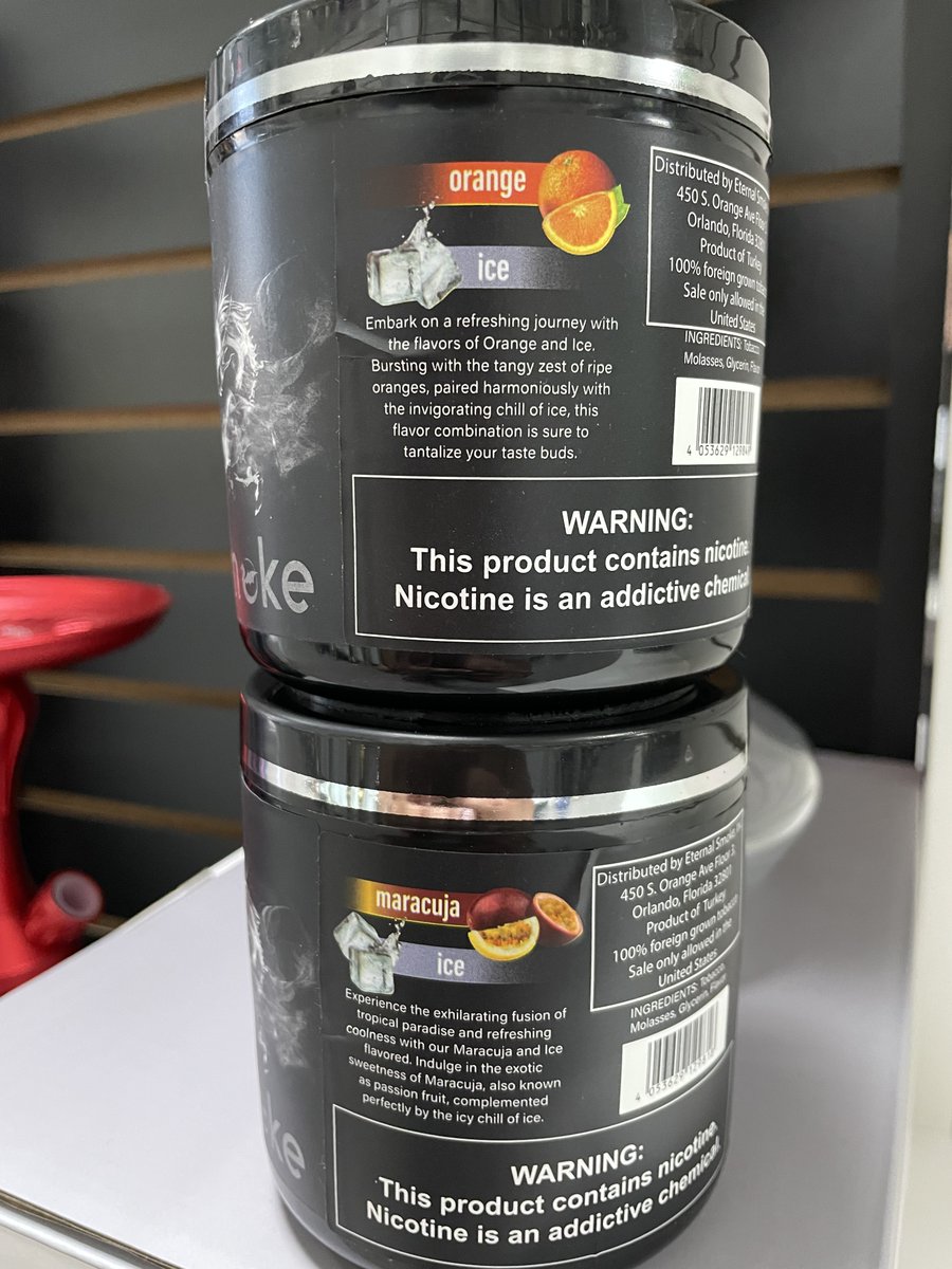 smokinghookah's tweet photo. New Eternal Flavors have arrived! Check out Orange 📷 Lit  and Maracuja Lit! Use code ���smokinghookah10” for 10% off total purchase! https://t.co/FHpkWorD7W #hookah #hookahs #shisha https://t.co/pQE7JQ6KxE