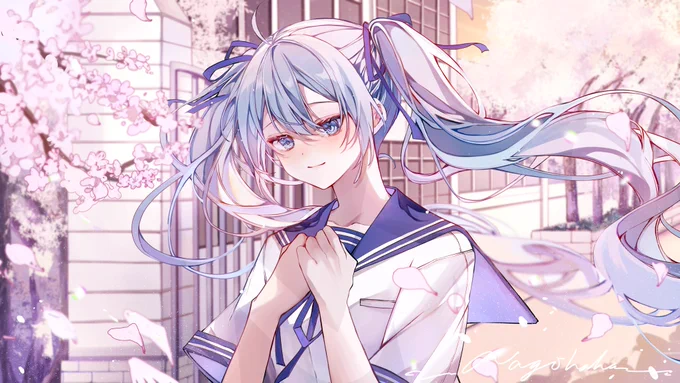 Vyu様  の新しい曲のイラスト描いてみました!素晴らしい曲、ぜひ聴いてください! 