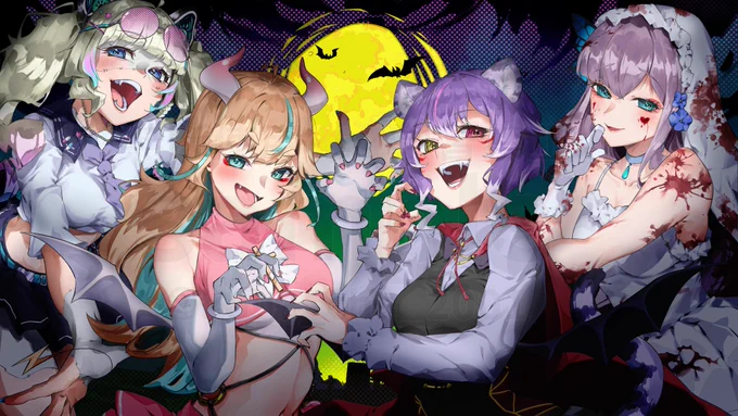 この度!!『雷虎-Right-/白虎/七原六花』様の【歌ってみた】Happy Halloween/JunkyのMVイラストを担当させて頂きました!!!!!歌声も惹き込まれるような甘さや魅力を秘めていて聴き心地最高なので是非聴いて行ってくださいね 