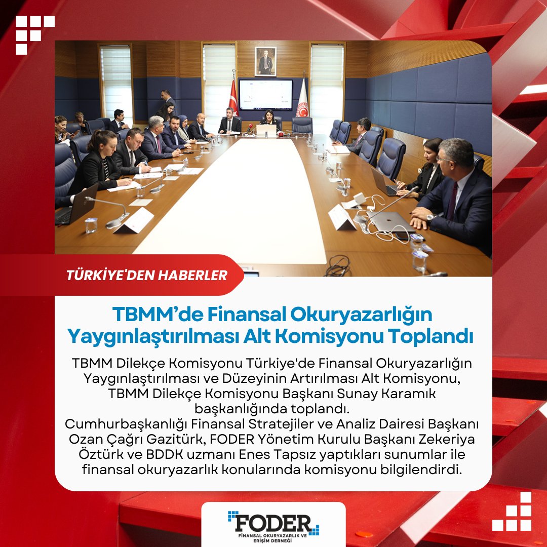 foderturkiye's tweet photo. TBMM’de Finansal Okuryazarlığın Yaygınlaştırılması Alt Komisyonu Toplandı 

TBMM Dilekçe Komisyonu Türkiye'de Finansal Okuryazarlığın Yaygınlaştırılması ve Düzeyinin Artırılması Alt Komisyonu, TBMM Dilekçe Komisyonu Başkanı Sunay Karamık (@KaramikSunay) başkanlığında toplandı. https://t.co/FMX6nHASgM