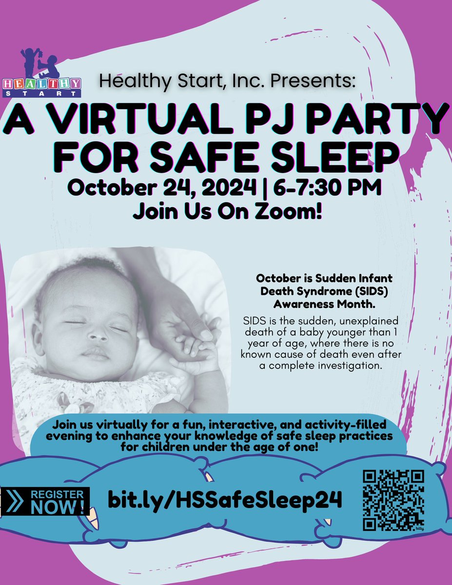 #SoulBlast - A Virtual PJ Party for Safe Sleep | Oct 24, 2024 | 6-7:30 PM on Zoom! Register Today at bit.ly/HSSafeSleep24