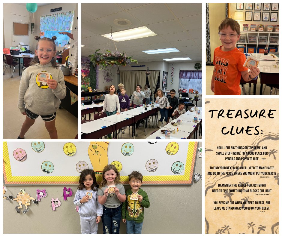 It's National School Lunch Week,  the cafeteria staff put together a scavenger hunt for the students. The ones who found a ticket were able to redeem it in the cafeteria for a treat.