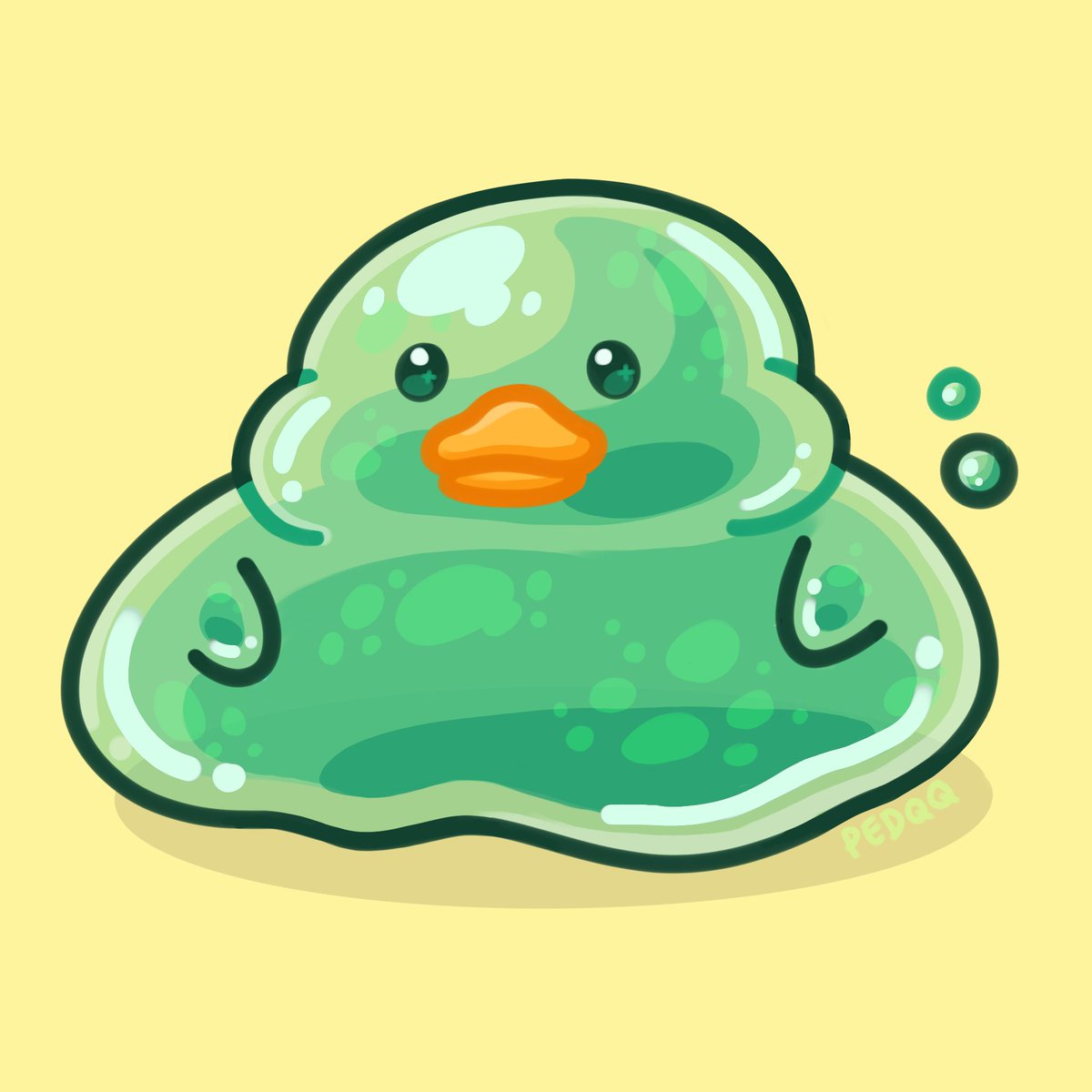 วาดมาสคอตใหม่เป็ดน้ำเขียว✨ 
เพราะตอนนี้ชอบเล่น Viscous ใน Deadlock ค่ะ555
มี ver.ตาปกติ กับตาแบ๊วๆ อันไหนดี 🧐