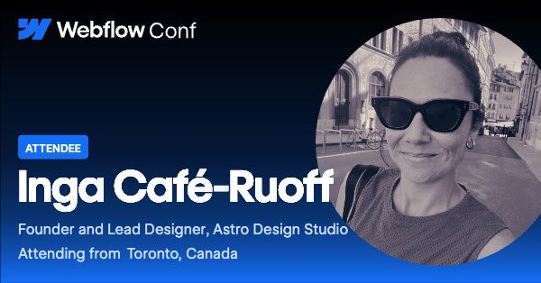 ingacafe's tweet photo. As a designer, Webflow is my go-to for turning visions into reality—no code needed ✨ Hands-on from concept to launch means streamlined workflow, design precision, and faster iteration ⚡️👩🏻‍💻 Excited to be learning the latest at this year’s #WebflowConf! https://t.co/kfafMHScAQ